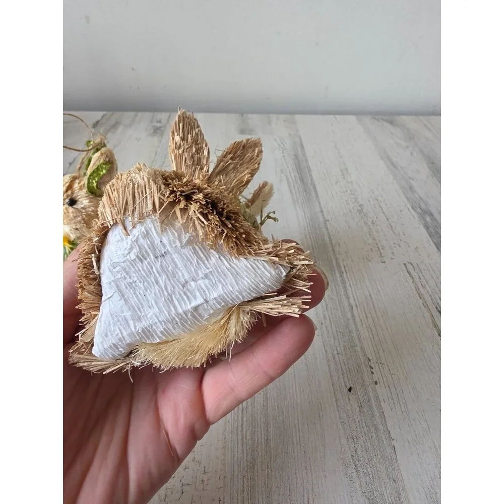 Pier 1 bottle brush rabbit‎ bunny placeholder ornament Easter Bunny decor